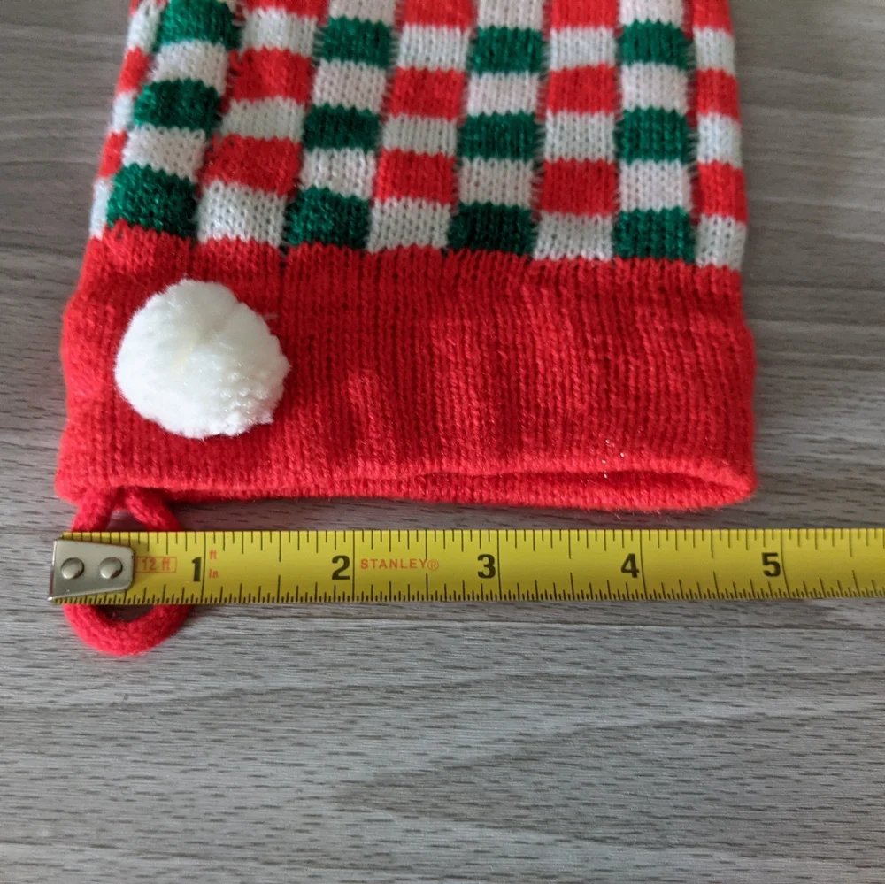 Vintage Pair Knit Checked Christmas Stockings